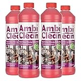 AmbiClean® Flüssig-Entkalker für Kaffeevollautomat, Kaffee-Maschine, Wasserkocher etc. | 100% Natürlicher Kalk-Reiniger - 4 x 750ml