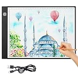 AUAUY Leuchtplatte Light Pad A3 (400 * 330mm) Leuchttisch Einstellbare Helligkeit, Leuchttisch für 5D Diamond Painting Zubehör, Lichtpad a3 für Designen, Zeichnen Skizzieren, Künstler