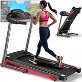 CharonFit T300 Laufband für Zuhause Klappbar mit Steigung bis 12km/h: 2.5-PS-Motor, 120KG Tragfähigkeit, App kompatibel - 2 Jahre Garantie