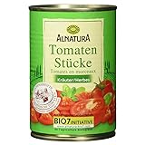 Alnatura Bio Tomatenstücke Kräuter, vegan, 12er Pack (12 x 400 ml)