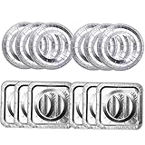 Operitacx 20 Stück Gasherd ölbeständige Matte Gasbrenner gasherd camping Zinn gaskocher zubehör Gas Herd Zubehör Küchenzubehör Brennerabdeckungen für Herde Material Aluminiumfolie Silver