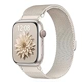 AMSKY Original Milanaise Band Kompatibel mit Apple Watch Armband 40mm 46mm 45mm 44mm 41mm 42mm 38mm 49mm, Edelstahl Mesh Metall mit Magnet für iWatch Armband Se Ultra Series 10 9 8 7 6 5 4 3 2 1