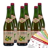 La Cidraie Cidre mild, lieblich, sortenreines Weinpaket + VINOX Winecards (6x0,75l)