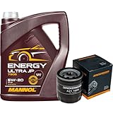 Inspektionspaket Wartungspaket Filterset mit 5 L Motoröl Energy Ultra JP 5W-20, Ölfilter