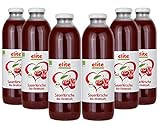 Elite Naturel Bio Sauerkirsche Direktsaft, naturtrüb, Bio Sauerkirschsaft, Sauerkirschensaft , 6x 700 ml