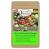 Neu: Bio Schafwolldünger von Schäfer Naturdünger. Mini-Pellets aus deutscher Schurwolle. Universaldünger, Biodünger. Stickstoffreich. 850 g