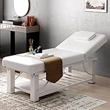 Verstellbare Massageliegen, Kosmetik Liege mit Ablage und Abnehmbarer Kopfstütze, Tattooliege for Zuhause, Schönheitssalon, Gesundheitszentrum, Freizeitclub