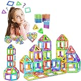 COOLJOY Magnetische Bausteine, 40 Teile Magnetbausteine Magnete Kinder, Magnetspielzeug Tiles, Magnet bausteine für Spielzeug ab 3 4 5 6 Jahre Kinder Jungen und Mädchen Geschenk