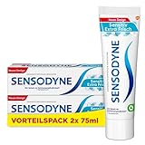 Sensodyne Sensitiv Extra Frisch Zahncreme, tägliche Zahnpasta, bei schmerzempfindlichen Zähnen, 2x75ml