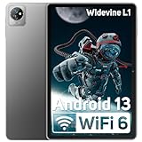 Blackview 10 Zoll Tablet Android 13 Tablets, 8 GB RAM 64GB Speicher 1TB TF WiFi 6 PC Tablet HD+ Display, Quad-Core, 6580mAh Akku,Dual Kamera, 3.5mm Klinke/Google GMS/Widevine L1/Schwarz