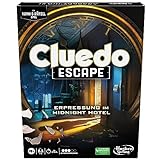 Hasbro Gaming Cluedo Escape Erpressung im Midnight Hotel, einmalig lösbares Escape-Room-Spiel für 1 − 6 Spieler, kooperatives Spiel