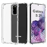 Migeec Hülle für Samsung Galaxy S20 Transparent [Stoßfest] Weiche Silikon [Kratzfest] Flex TPU Bumper handyhülle [Nicht für S20 FE 6,5-Zoll]