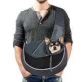 Lyneun 6kg hundetragetasche, Tragbar Verstellbare Hundetragetuch Hunde, Umhängetasche Atmungsaktives Mesh Hundetasche für Katzen, Hunde Tragetaschen für Spaziergang Aktivitäten im Freien und Ausflüge
