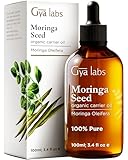 Gya Labs Bio-Moringa-Öl für die Haut - 100% reines natürliches Moringa-Öl für die Haare - Moringa-Öl Bio für Gesicht, Kopfhaut, nährendes & revitalisierendes Trägeröl (100 ml)