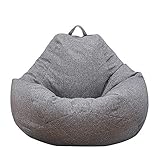 Jetcloud Sitzsack mit Bezug für Erwachsene, hohe Rückenlehne und neigbar, für drinnen und draußen, kein Befüllen erforderlich, XL, 100x120cm
