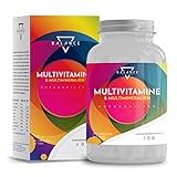 MULTIVITAMIN - 360 TABLETTEN (12 Monate) | Multivitamin Tabletten Hochdosiert | Vitamine A-Z Hochdosiert | Vitamine, Mineralstoffe mit Vitamin A, B, C, D3, E, Zink, Selen, Kupfer