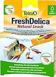 Tetra FreshDelica Daphnia - natürlicher Snack mit Wasserflöhen für Zierfische, Leckerbissen in Gelee, 16 x 3 g Beutel