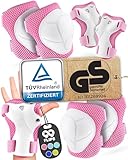 99FLIPS Knieschoner Kinder 3 Jahre Schoner Inliner Kinder - TÜV Rheinland GS Siegel [6er Set] Flash - XS Pink - Protektoren - Knieschützer Kinder Protektoren Knie- und Ellenbogenschützer