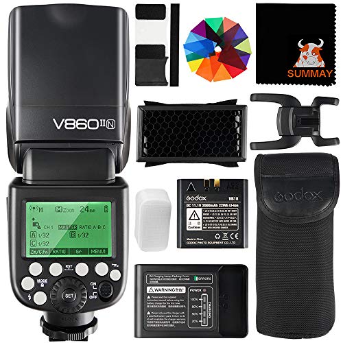 GODOX V860IIN Speedlite 2,4G HSS 1/8000S GN60 2000mAh Wiederaufladbare Akku TTL Kamera Blitz Blitzgerät für Nikon DSLR Kamera D800 D700 D7100 D7000 D5200 D5100