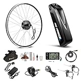 YOSE POWER 28 Zoll Ebike Umbausatz 36V350W Heckmoter, Elektrofahrrad Conversion Kit 28' (700C) für Steckkranz Kassette(ohne Steckritzel) mit Integrierte Controller 36V13Ah Batterie