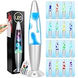 FBSPORT lavalampe kinder Lavalampen 17 Farbe wechselnde Lampe LED Nachtlicht Nachttischlampe entspannende Home Decor Wohnzimmer Büro Lampe für Erwachsene Teens Kinder