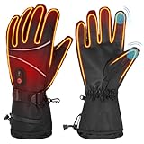 Beheizte Handschuhe Für Männer Frauen,Skihandschuhe Mit Heizung,Beheizbare Handschuhe Fahrrad Motorrad,7.4v 3000mah Wiederaufladbar 3 Stufige Beheizte Winterhandschuhe,Für Klettern,Wandern,Camping