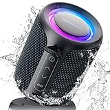 Deeyaple Bluetooth Lautsprecher Klein Tragbarer Musikbox 5.3 IPX7 Wasserdicht Kabellose Stereo Pairing Freisprech für Outdoor Camping Garten Party Reise 50% Lautstärke12H Wiedergabe Dunkelblau