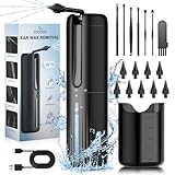 Ohrenschmalz Entferner, VITCOCO Ohrenreiniger, 2000mAh Ohrreiniger für Erwachsene, IPX7 Wasserdicht Ohrenspülung, Ohrendusche, Ohrspülung, Ohrendusche Erwachsene mit 4 Reinigungsmodus und 10 Ohr Tipps
