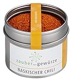 Zauber der Gewürze Baskischer Chili original aus Espelette im Baskenland (Frankreich), Piment d'Espelette, Chilipulver mild-fruchtig, Premium-Qualität in wiederverschließbarer Aroma-Dose, 60 g