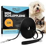 Pets Perfect Schleppleine 10m - Ultraleichte Schleppleine für kleine Hunde und Katzen - Katzenleine - Perfekte Laufleine für Hunde, Katzen und Welpen