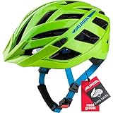ALPINA PANOMA - Reflektierender & Optimal Belüfteter Fahrradhelm Mit Fliegennetz & Nachrüstbarem LED Für Erwachsene, Green-Blue Gloss, M (56-59 cm)