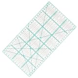 MANUFORE Patchwork Lineal aus Acryl 15x30cm, Transparent Quilt-Lineal, Schneiderlineal mit Metrische Skala und Winkelanzeige Univeral Messlineal zum Quilten und Nähen…