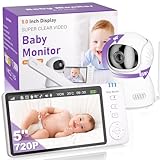 OBVHNUA 5 Zoll Babyphone mit Kamera