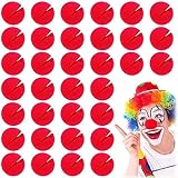 Xinlie 30 Stück Clown-Nase Schaumstoff Rot Red Nose Day Party Rote Clownnase Rot Clownsnasen Clown-Nase aus Schaumstoff in rot für Fasching Karneval oder andere Mottopartys |Durchmesser ca. 5cm|