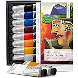 ZenART Professionelles Ölfarben-Set - 8x große 50ml Tuben - Essential Palette für Künstler, umweltfreundliche, ungiftige und lichtechte Farbe mit außergewöhnlicher Pigmentierung – Infinity Series