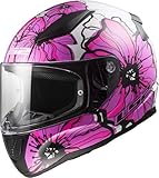 LS2 FF353 Rapid II Poppies Helm, schwarz/weiß/pink, XXL (63/64)