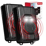 PATTLER® Marderschreck Auto mit Blitzlicht - Marderabwehr mit Flexible Stromversorgung - 12V Autobatterie, AA-Batterie oder USB - Effektiver Marderschutz für Auto, Garten, Dachboden - 2 Stück