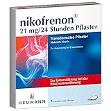 nikofrenon 21 mg/24 Stunden Pflaster - Nikotin-Pflaster zur Unterstützung der Raucherentwöhnung, mindert Entzugserscheinungen bei Nikotin-Abhängigkeit, transdermale Pflaster, 24h Wirkung, 7 St