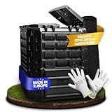 Premium Garten Komposter [320l] inkl. Bodengitter & Handschuhe | Geruchsdämmend, Wetterfest, einfache Montage| Thermokomposter Schnellkomposter Kompostierer Composter Kompost Kompostierung