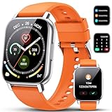 Poounur Smartwatch für Damen Herren,IP68 Wasserdicht Fitnessuhr mit Herzfrequenzmonitor Schlafmonitor Schrittzähler, Sportuhr für iOS Android