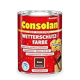 Consolan Wetterschutzfarbe, braun, 750ml