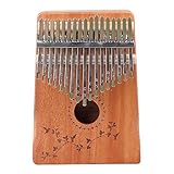 Daumenklavier mit 17 Tasten, Tragbares Kalimba-Hohlbrett aus Mahagoniholz ​​mit Hoher Härte für Musikalische Darbietungen