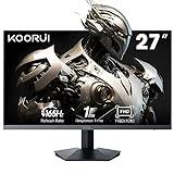KOORUI Gaming Monitor 27 Zoll, Full HD Rahmenlos Bildschirm 165Hz Adaptive Sync (1ms, VA-Panel, Eye-Care, 1920 x 1080, 2xHDMI 2.0, & DisplayPort 1.4, VESA 75x75mm, DCI-P3 90%)