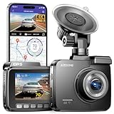 AZDOME Autokamera mit 4K Auflösung, WiFi Dashcam mit GPS und Loop-Aufnahme, Dash Cam mit 170° Weitwinkelobjektiv und Nachtsicht, Dash Camera mit G-Sensor, Parkmonitor und Bewegungserkennung(GS63H)