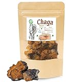 Curly Superfood Chaga Pilz Brocken Wildsammlung 250g - Nachhaltig & Wild geerntete Chaga Brocken aus Nordischen Wäldern - 3-5cm groß perfekt für Chaga Tee & Chaga Kaffee