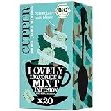 Cupper Bio Kräutertee 'Lovely Liquorice & Mint', Pfefferminztee, 20 ungebleichte Teebeutel, umweltfreundlich, fair gehandelt