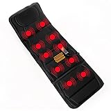 ECODE® Massagematte mit 8 Vibrationsmotoren, Wärmefunktion, 3 Intensitätsstufen - Rückenmassagegerät Elektrisch mit Fernbedienung, 5 Massageprogramme, Ganzkörpermassage - Massagegerät Rücken