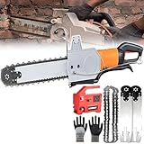 smafoseedding Professionelle Elektrische Wandschneidemaschine | 7800 W/8800 W Bürstenloser Motor, 18,9 Zoll Tiefe Schnitte In Beton/Ziegel, Diamantkettenblatt | Hochleistungs-Bautrennsäge,8800W