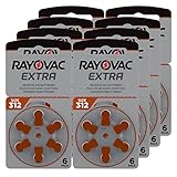 48 Batterien für Akustikgeräte Rayovac Extra Advanced 312. 8 Blister mit 6 Batterien