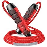 CIRYCASE Springseil, 3M Frei Einstellbares & Langlebiges Seilspringen Erwachsene Fitness mit 360°-Kugellager, Verdrehungsfrei, Memory Foam-Griffe, Rutschfestes Jump Rope mit Tragtasche für Kinder